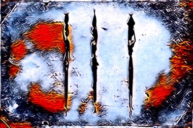 Afrikalı etnik retro vintage çizim çizimi