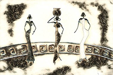 soyut renk tasarımı resim çizimi eskiz retro vintage