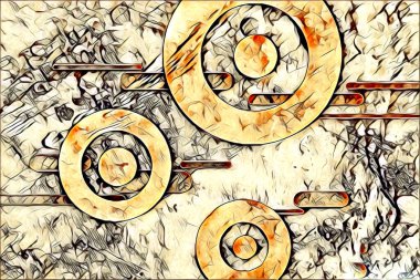 soyut renk tasarımı resim çizimi eskiz retro vintage