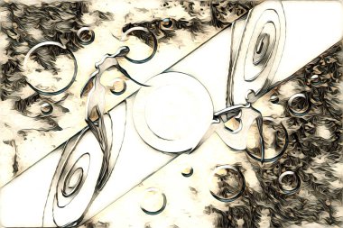 Afrikalı etnik retro vintage çizim çizimi