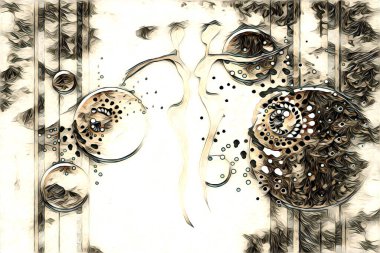 Afrikalı etnik retro vintage çizim çizimi