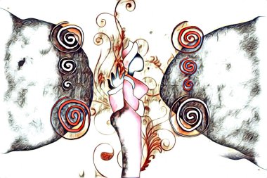 Afrikalı etnik retro vintage çizim çizimi