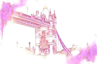 Londra sanat tasarımı çizimi çizimi eğlenceli tasarım antika retro