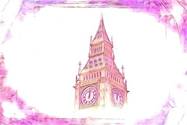 Londra sanat tasarımı çizimi çizimi eğlenceli tasarım antika retro