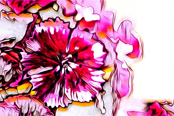 Вінтажний Фон Художньою Ілюстрацією Квіткового Живопису — стокове фото
