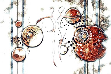 Afrikalı etnik retro vintage çizim çizimi