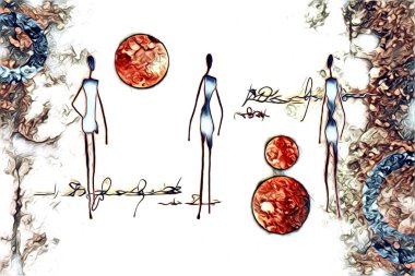 Afrikalı etnik retro vintage çizim çizimi