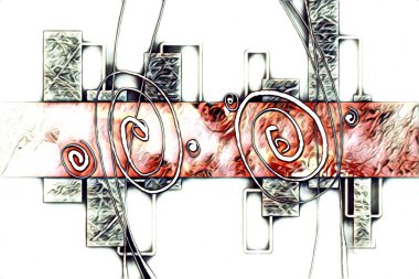 soyut renk tasarımı resim çizimi eskiz retro vintage