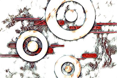 soyut renk tasarımı resim çizimi eskiz retro vintage