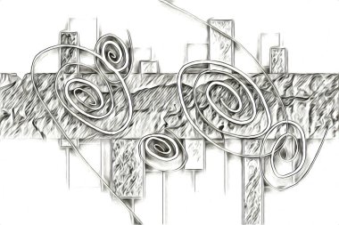 soyut renk tasarımı resim çizimi eskiz retro vintage