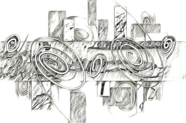 soyut renk tasarımı resim çizimi eskiz retro vintage