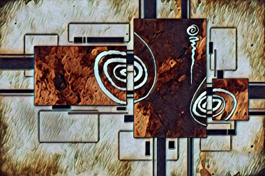 soyut renk tasarımı resim çizimi eskiz retro vintage