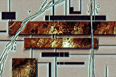 soyut renk tasarımı resim çizimi eskiz retro vintage