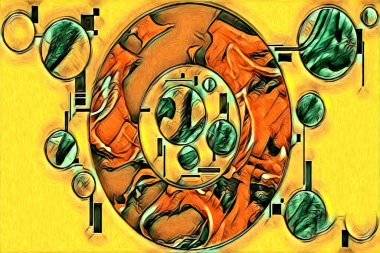 soyut renk tasarımı resim çizimi eskiz retro vintage