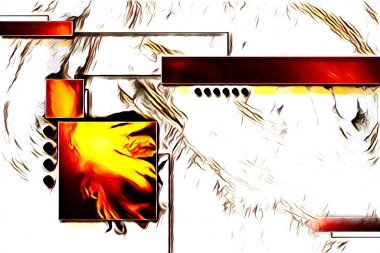 soyut renk tasarımı resim çizimi eskiz retro vintage