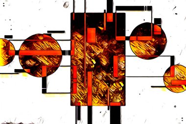 soyut renk tasarımı resim çizimi eskiz retro vintage