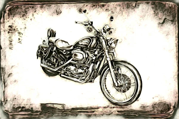 摩托车漆色隔离艺术 — 图库照片