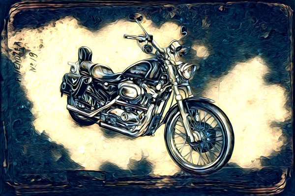 摩托车漆色隔离艺术 — 图库照片