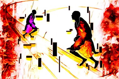 Afrikalı etnik retro vintage çizim çizimi