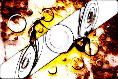 Afrikalı etnik retro vintage çizim çizimi