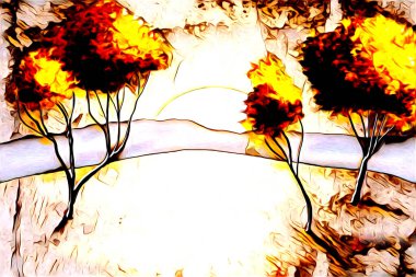 Afrikalı etnik retro vintage çizim çizimi