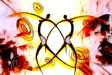 Afrikalı etnik retro vintage çizim çizimi