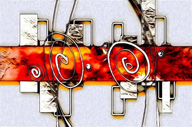 soyut renk tasarımı resim çizimi eskiz retro vintage