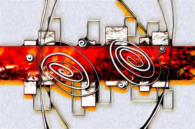 soyut renk tasarımı resim çizimi eskiz retro vintage