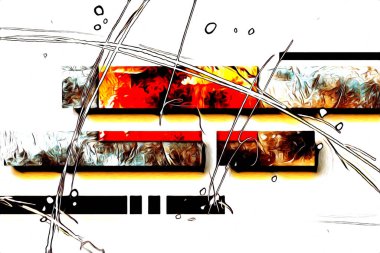 soyut renk tasarımı resim çizimi eskiz retro vintage