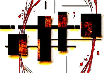 soyut renk tasarımı resim çizimi eskiz retro vintage