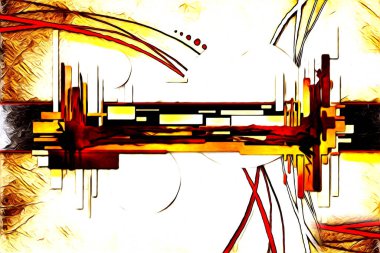 soyut renk tasarımı resim çizimi eskiz retro vintage