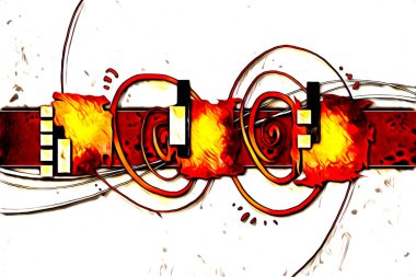 soyut renk tasarımı resim çizimi eskiz retro vintage