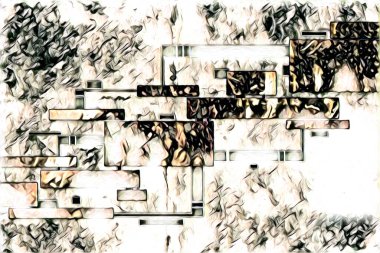 soyut renk tasarımı resim çizimi eskiz retro vintage