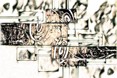 soyut renk tasarımı resim çizimi eskiz retro vintage