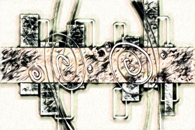 soyut renk tasarımı resim çizimi eskiz retro vintage