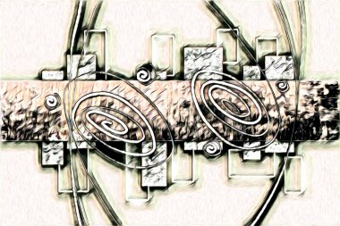 soyut renk tasarımı resim çizimi eskiz retro vintage