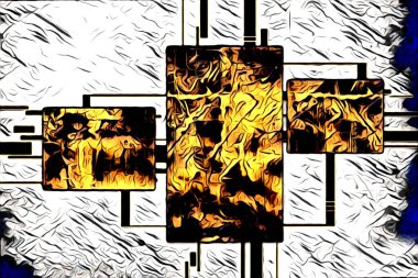 soyut renk tasarımı resim çizimi eskiz retro vintage