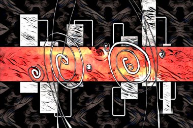 soyut renk tasarımı resim çizimi eskiz retro vintage