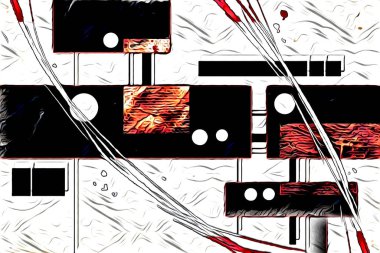 soyut renk tasarımı resim çizimi eskiz retro vintage