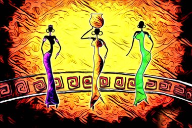 soyut renk tasarımı resim çizimi eskiz retro vintage