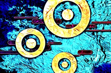 soyut renk tasarımı resim çizimi eskiz retro vintage