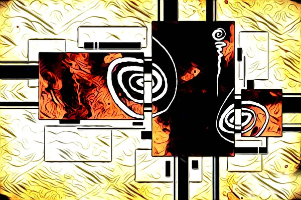 soyut renk tasarımı resim çizimi eskiz retro vintage