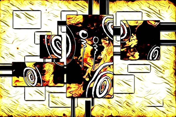 soyut renk tasarımı resim çizimi eskiz retro vintage