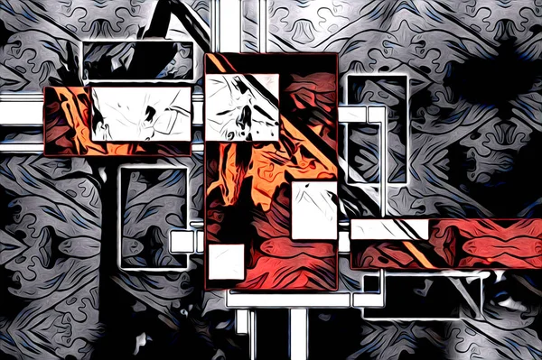 soyut renk tasarımı resim çizimi eskiz retro vintage