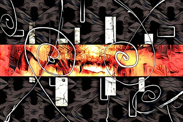 soyut renk tasarımı resim çizimi eskiz retro vintage