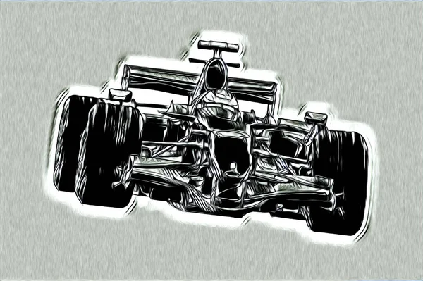 Vecchio Classico Auto Retrò Vintage Illustrazione Disegno — Foto Stock