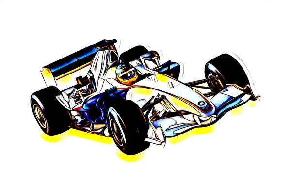 Vecchio Classico Auto Retrò Vintage Illustrazione Disegno — Foto Stock