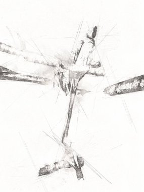 El yapımı eskiz, siyah beyaz, klasik tropikal kuş papağanı ve papağanı.