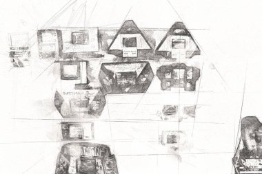 Beyaz bir arka planda izole edilmiş beyaz video oyunu joystickleri oyun alanı seti