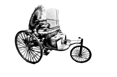 İnsanlar için bisiklet, illüstrasyon sanatı, çizim, çizim